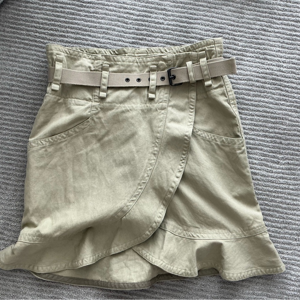 Isabel Marant Etoile Roan belted skirt size 36. Beige